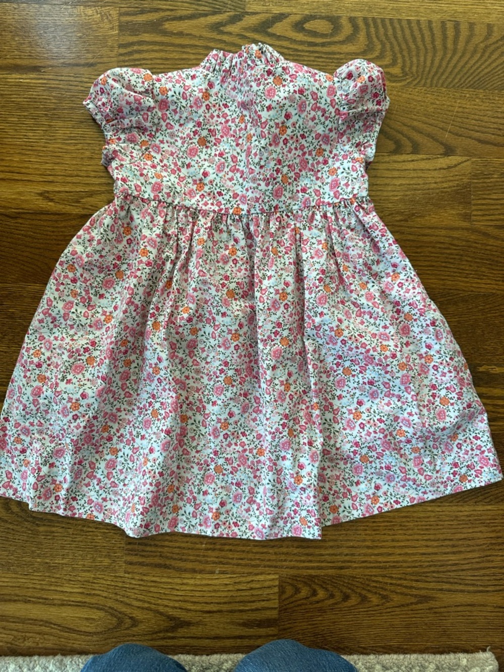Little English Pink Floral Ruffle-Front Dress - Picture 2 of 3